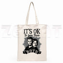The Vampire Diaries Chronicles Vampiricas Hip Hop HipsterCartoon Print Shopping Bags Girls Fashion Casual Pacakge Hand Bag