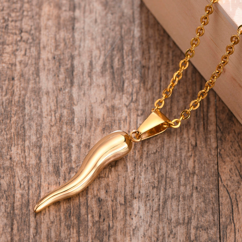 Italian Horn Gold Horn Pendant Stainless Steel Gold Color For Women And Men  50cm Nxdar Fb2Ti273v From Ewjyy, $24.47 | DHgate.Com