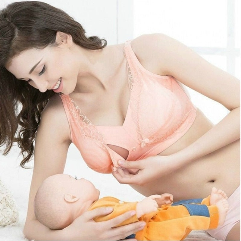 Breastfeeding Bra, Women's No Steel Ring Lactation Vest Bra Back
