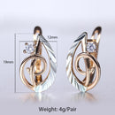 New Vintage Cut Out Flower Square Drop Earrings Natural Cubic Zircon Stone for Women 585 Rose White Gold Color Stud Earring