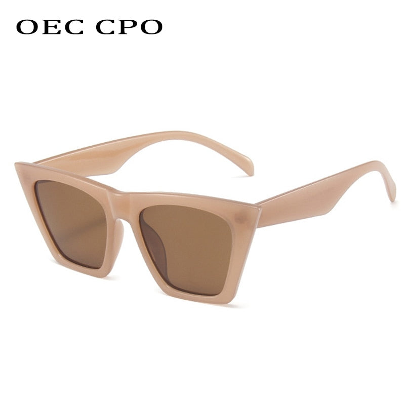 OEC CPO New Fashion Cat Eye Sunglasses Women Fashion Brand Designer Su