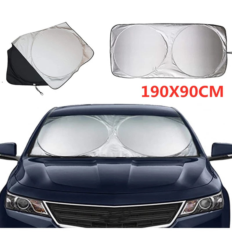 190x90CM Universal UV Protection Shield  Front Rear Car Window Sunshade Sun Shade Visor Windshield Cover Auto Car  Anti Snow Ice
