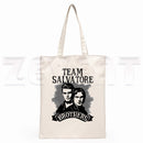 The Vampire Diaries Chronicles Vampiricas Hip Hop HipsterCartoon Print Shopping Bags Girls Fashion Casual Pacakge Hand Bag