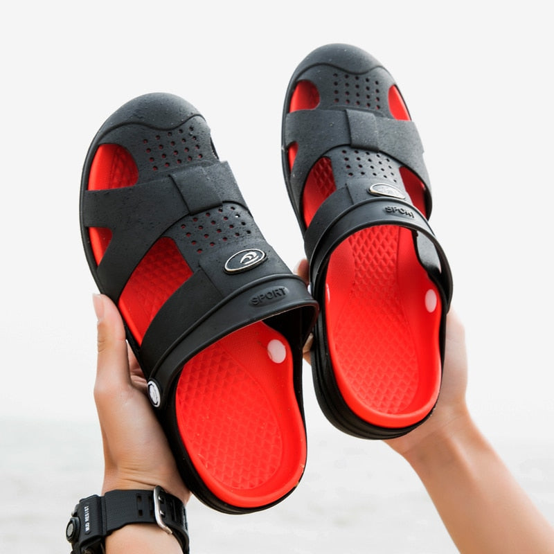 New Men Outdoor Beach Casual Shoes Men Sandals Flip Flops Slippers Flats Water Shoes Men Fashion Jelly Shoes Masculina