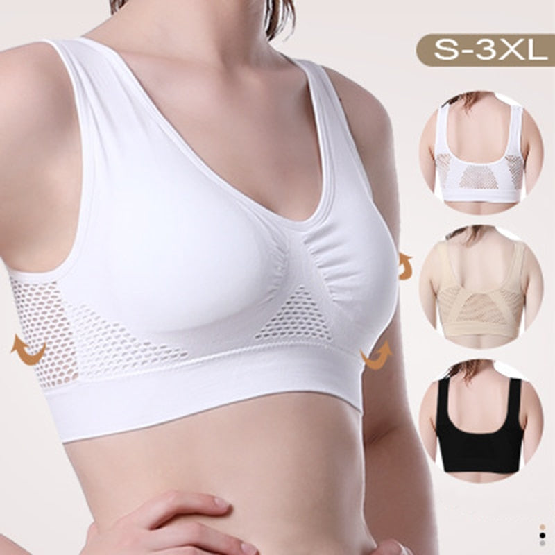 Bras For Women Plus Size Seamless Bra Cotton Breathable Underwear Wireless With Pads Push Up Bra Plus Size