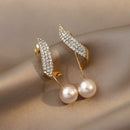 Luxury Long Pearl Earrings For Women New Jewelry Korean Style Temperament Geometric Drop Earings Jewelry Wholesale