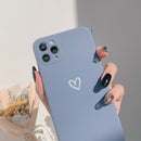 Silicone soft heart phone case for iphone 12 mini 13 11 14 Pro Max XR X XSMAX 7 8 Plus case candy color pink funda cover capa