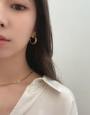 Titanium With 18K Gold Long Chains Real Pearl Necklace Women Stainless Steel  Jewelry Designer T Show Runway Gown Rare INS Japan