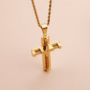 KALEN Hot Stainless Steel Wire Cross Pendant Necklace Men Male Metal Cruz Necklaces Jewelry Accessories