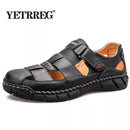 Classic Mens Sandals Genuine Leather Sandals Men Outdoor Casual Lightweight Sandal Fashion Men Slipper Size 38-48