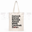 The Vampire Diaries Chronicles Vampiricas Hip Hop HipsterCartoon Print Shopping Bags Girls Fashion Casual Pacakge Hand Bag