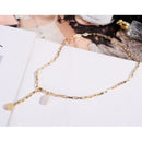 Titanium With 18K Gold Long Chains Real Pearl Necklace Women Stainless Steel  Jewelry Designer T Show Runway Gown Rare INS Japan