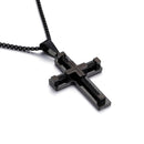 KALEN Hot Stainless Steel Wire Cross Pendant Necklace Men Male Metal Cruz Necklaces Jewelry Accessories