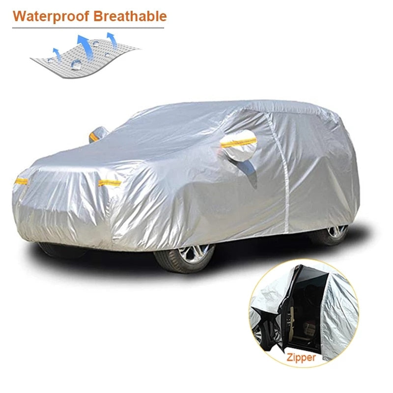 Full Car Cover For Outdoor Sun Dust Scratch Rain Snow Waterproof Breathable - Foto 2
