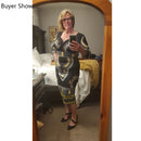 African Ladies Dresses Elegant Wrist High Waist V Neck Vintage For Work Office Business Fashion Slim Vestidos Dress Midi