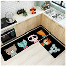 Modern Anti-slip Home Kitchen Mat Cartoon Soft Rug Bath Long Strip Absorption Doormat Entrance Balcony Hotel Living Room Carpet