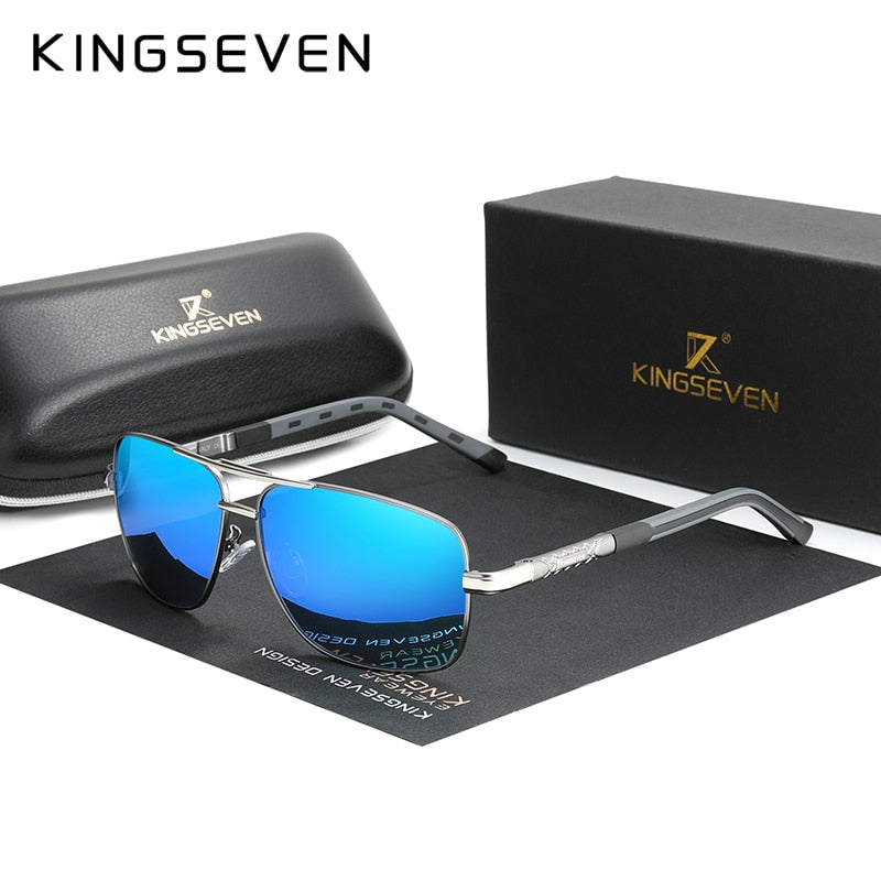 KINGSEVEN Aluminum Brand Pilot Polarized Sunglasses Men Women Fashion Frame Male Sun Glasses For Driving Oculos de sol