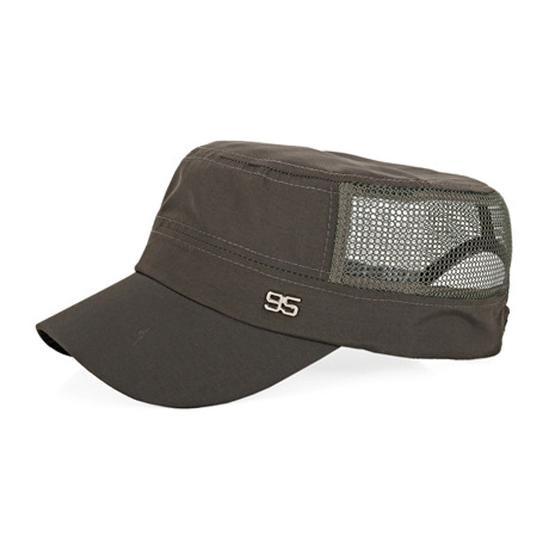 Adjustable Outdoor Baseball Cap Breathable Flat Mesh Hat Sun Hats for Men