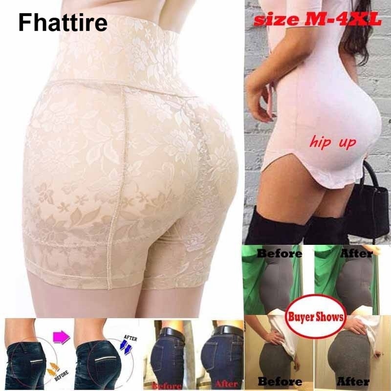 Generic Women' S Seamless Butt Lifter Padded Lace Enhancer Underwear Beige  L @ Best Price Online