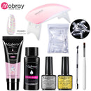 Mobray UV Poly Nail Gel Extension Nail Kit All For Manicure Set Acrylic Solution UV/LED Building Gel Polish For Nail Art Design
