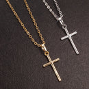 Fashion Female Cross Pendants Gold Black Color Crystal Jesus Cross Pendant Necklace Jewelry For Men/Women Wholesale