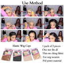 Alileader 2Pcs High Quality Wig Cap Brown Stocking Cap Cosplay Wig Caps Stocking Elastic Liner Mesh For Making Wigs