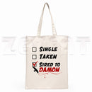 The Vampire Diaries Chronicles Vampiricas Hip Hop HipsterCartoon Print Shopping Bags Girls Fashion Casual Pacakge Hand Bag