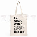 The Vampire Diaries Chronicles Vampiricas Hip Hop HipsterCartoon Print Shopping Bags Girls Fashion Casual Pacakge Hand Bag