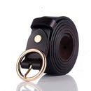 COOLERFIRE Fashion Classic round buckle Ladies wide belt Women's design high quality female casual leather belts for jeans LB007