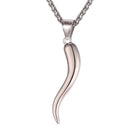 U7 Italian Horn Necklace Amulet Gold Color Stainless Steel Pendants & Chain For Men/Women Gift Hot Fashion Jewelry P1029