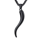 U7 Italian Horn Necklace Amulet Gold Color Stainless Steel Pendants & Chain For Men/Women Gift Hot Fashion Jewelry P1029