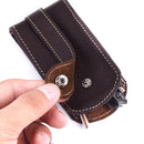 Soft Genuine Leather Keychain Housekeeper Case Wallet EDC Women Hasp Car Key Holder Organizer Bag Men Pull-Style Keys Pouch