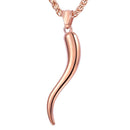 U7 Italian Horn Necklace Amulet Gold Color Stainless Steel Pendants & Chain For Men/Women Gift Hot Fashion Jewelry P1029