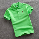 New Boys Short Sleeve Polo Shirt 2-11y Children Lapel Solid Color Clothes Kids Cotton School Uniform Polo Shirts Out