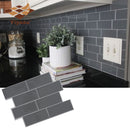 Grey brick Subway Tile Peel and stick Self Adhesive Wall decal Sticker DIY Kitchen Bathroom Home Decor Vinyl 3D