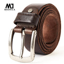 MEDYLA Men Belt Top Layer Leather Casual Belts Vintage Handmade Design Pin Buckle Genuine Leather Belts Male Waistband MD619