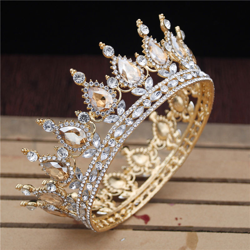 Tiara voor meisjes mode grote diadeem koninklijke koningin koning bruiloft kroon kristal parel prom bruids tiara's en kronen haar sieraden hoofdornament Tiara voor meisjes mode grote diadeem koninklijke koningin koning bruiloft kroon kristal parel prom bruids tiara's en kronen haar sieraden hoofdornament