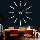 New Wall Clock Clocks Watch Stickers Diy 3d Acrylic Mirror Home Decoration Quartz Balcony/courtyard Needle Modern hot