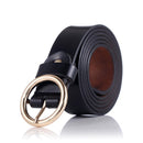 COOLERFIRE Fashion Classic round buckle Ladies wide belt Women's design high quality female casual leather belts for jeans LB007