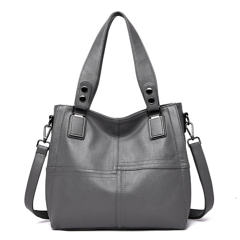 New Luxury Brand Women Leather Handbag Genuine Leather Casual Tote Bags High Quality Soft Sheepskin Female Big Shoulder Bags