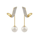 Luxury Long Pearl Earrings For Women New Jewelry Korean Style Temperament Geometric Drop Earings Jewelry Wholesale