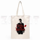 The Vampire Diaries Chronicles Vampiricas Hip Hop HipsterCartoon Print Shopping Bags Girls Fashion Casual Pacakge Hand Bag
