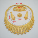 Dubai Gold Color Jewelry Sets For Women Big Necklace African Jewelry Set Women Italian Bridal Jewelry Sets Wedding Accessories