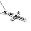 KALEN Hot Stainless Steel Wire Cross Pendant Necklace Men Male Metal Cruz Necklaces Jewelry Accessories