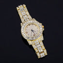 Hip Hop Luxury Mens Iced Out CZ Baguette Waterproof Watches Date Quartz Wrist Watches With Micropave Alloy Watch For Men Jewelry