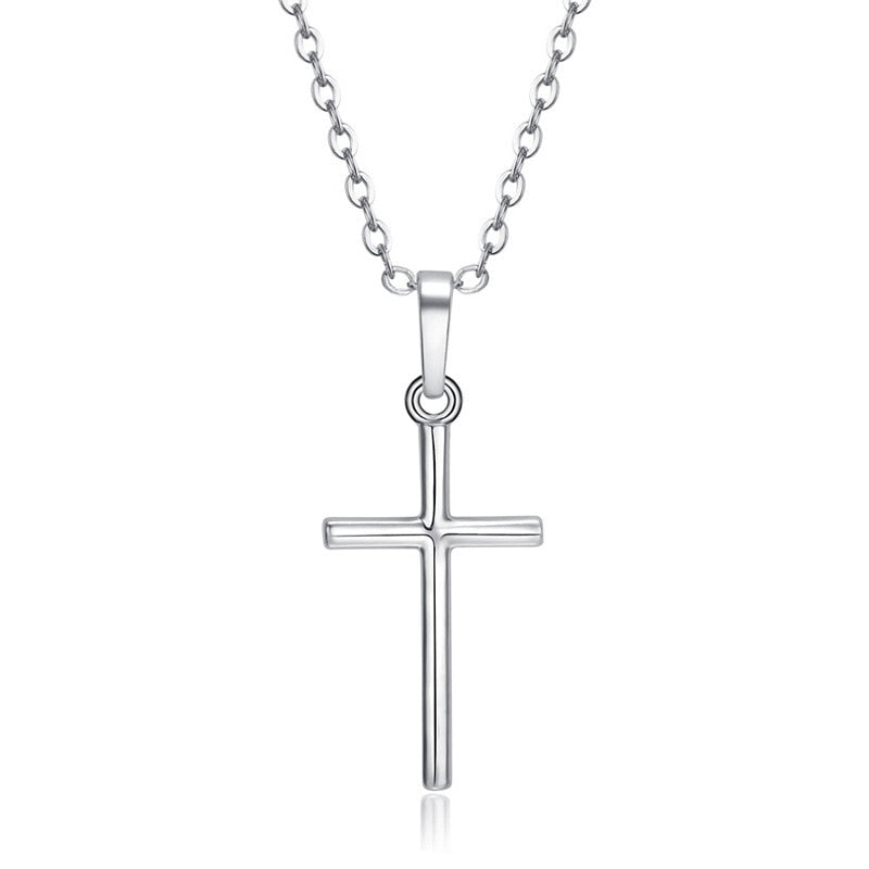 Fashion Female Cross Pendants Gold Black Color Crystal Jesus Cross Pendant Necklace Jewelry For Men/Women Wholesale