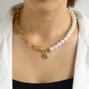 ZOVOLI Punk Gold Color Portrait Coin Pendant Necklace For Women Cuban Multilayered Chunky Thick Chain Necklaces Gothtic Jewelry