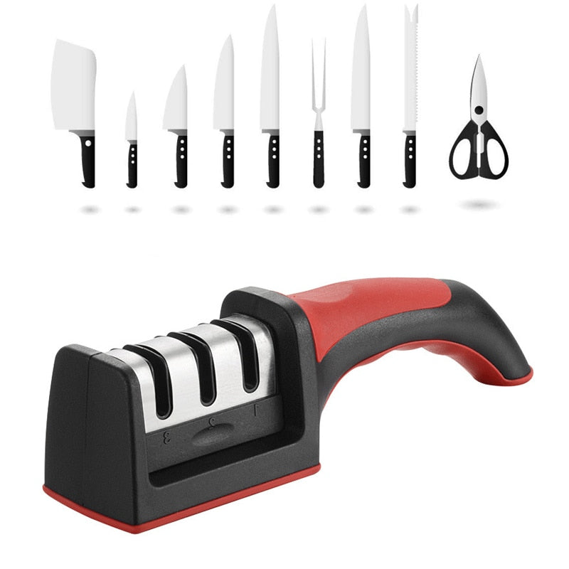 Other, 3 Stage Knife Sharpener With Box & Fish Scaler