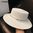 Straw Sun Hats Wide Brim Beach Hat Summer Hats Letter M Ribbon Sun Sunscreen Spring Women Caps sombreros de Free Shipping