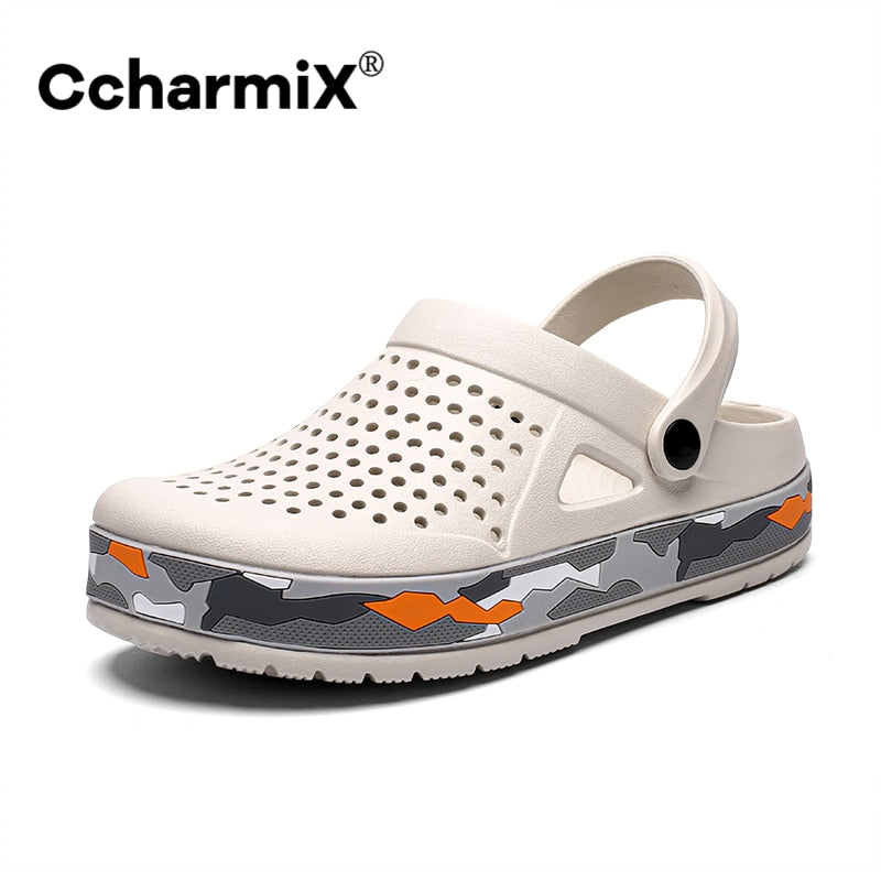 CcharmiX Mens Clogs Camo New Mens Sandals Slippers Men Outdoor Casual Men Sandals Water Shoes Male Big Size